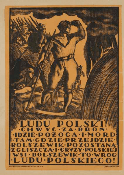 Ryc. 2 F. S. Kowarski, Ludu Polski! Chwyć za broń, litografia, 1920, Muzeum Plakatu w Wilanowie, sygn. Pl.21181/1 MNW